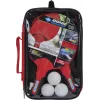 DONIC Schildkröt 788662 Conjunto de ténis de mesa - 2 raquetes, 3 bolas, rede - preto/vermelho