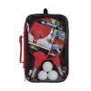 DONIC Schildkröt 788662 Conjunto de ténis de mesa - 2 raquetes, 3 bolas, rede - preto/vermelho
