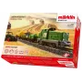 Märklin 29653 H0 conjunto inicial Agricultura – locomotiva a vapor digital BR 81 com som mfx+, Mobile Station 3, oval de via C, vagão com trator e fardos de feno