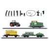 Märklin 29653 H0 conjunto inicial Agricultura – locomotiva a vapor digital BR 81 com som mfx+, Mobile Station 3, oval de via C, vagão com trator e fardos de feno