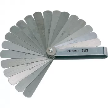 HAZET 2147 Medidor de folgas, 13 lâminas, 0,05-1,00 mm, métrico