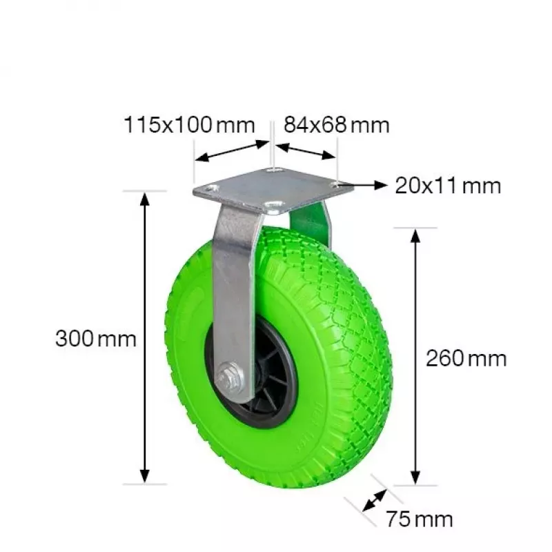 Wagner design yourself Roda de suporte pesada RO 7266 verde (4726601)