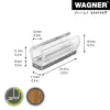 Wagner design yourself EH 0690 Deslizadores para móveis Clip-On, plástico, pernas redondas de 12 mm, pack de 4, branco 15069099