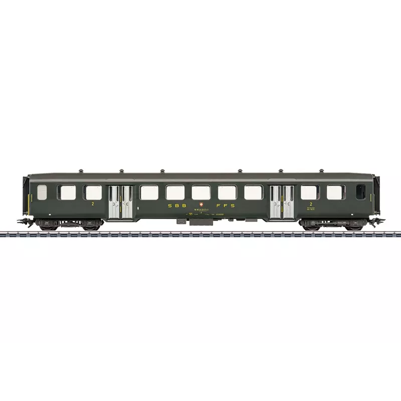 Märklin 043373 H0 Carruagem de passageiros de aço leve SBB 2.ª classe