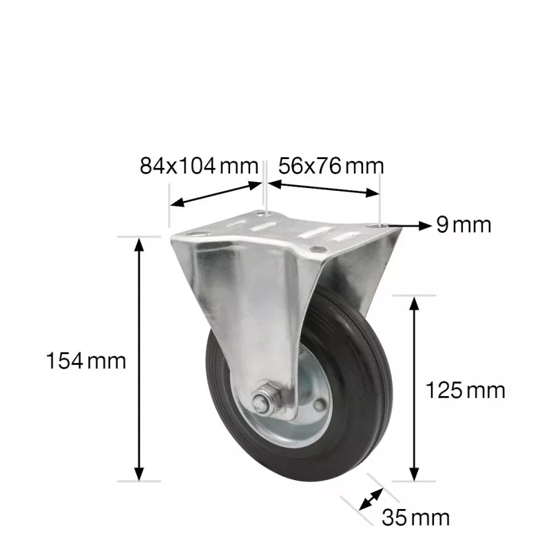Wagner design yourself Roda giratória RO 8124 prateada 50 mm roda 40 kg capacidade de carga 4812401