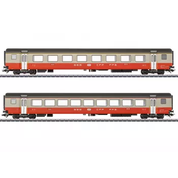 Märklin 42191 Conjunto de 2 carruagens de passageiros Swiss Express SBB H0