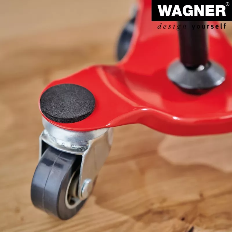 Wagner design yourself Roda de transporte MM 1193 vermelha 160 x 160 x 60 mm, 60 kg capacidade de carga, 4 rodas giratórias (20119301)