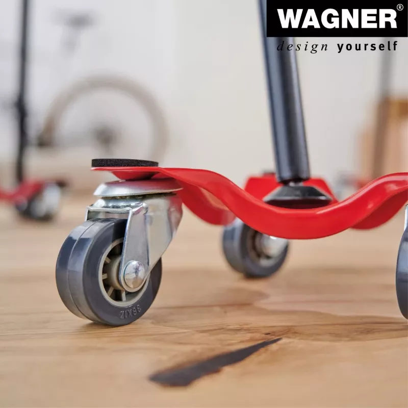 Wagner design yourself Roda de transporte MM 1193 vermelha 160 x 160 x 60 mm, 60 kg capacidade de carga, 4 rodas giratórias (20119301)