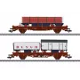 Märklin 45042 Conjunto de 2 vagões de mercadorias H0 Circo Busch da DR