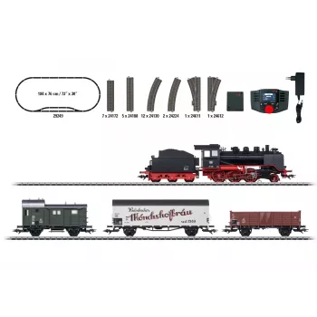 Märklin 29249 H0 conjunto de início digital - comboio de mercadorias local com locomotiva a vapor DB Baureihe 24