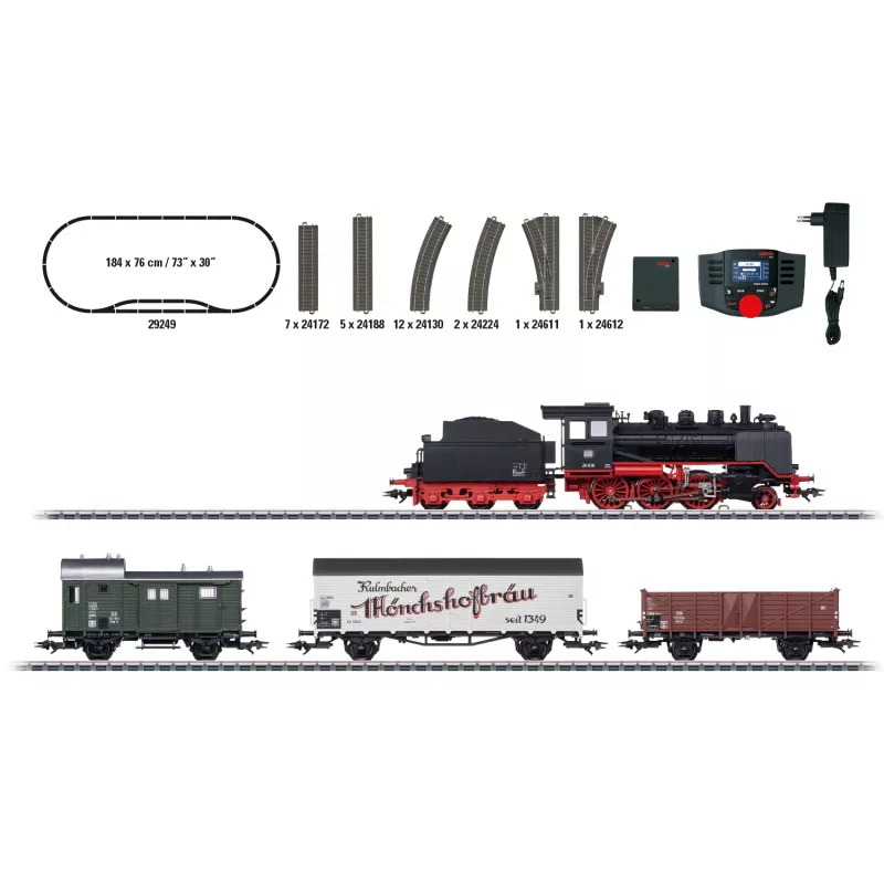 Märklin 29249 H0 conjunto inicial digital Comboio de mercadorias local com BR 24 da DB
