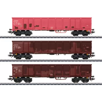 Märklin 047188 H0 vagão de estacas com carga de madeira, época IV DB, 3 condutores AC