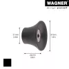 Wagner design yourself TULIP cabide de parede GH 0301, 1 gancho, preto 17030121
