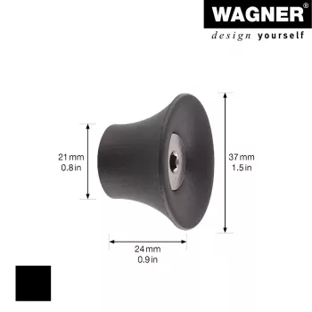 Wagner design yourself TULIP cabide de parede GH 0301, 1 gancho, preto 17030121