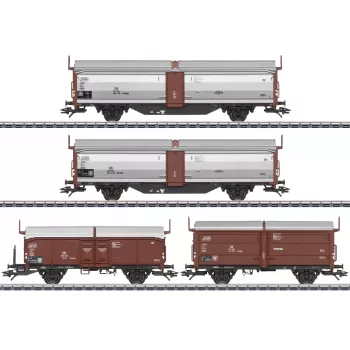 Märklin Tbes-t-66 conjunto de vagões de teto/parede deslizante (47301)