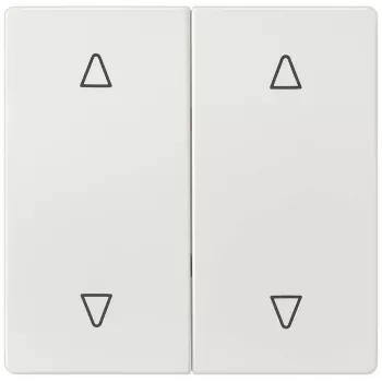 SIEMENS Delta Style interruptor de estore com símbolo, branco titânio 5TG7147