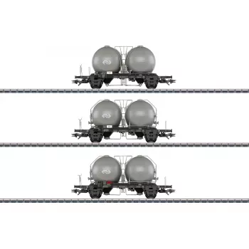 Märklin 46632 H0 conjunto de 3 vagões silo esféricos da NS