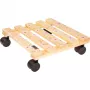 WAGNER design yourself suporte com rodas para plantas GH0646 motivo quadrado em madeira 29 x 8 cm 20064601