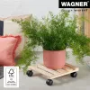 WAGNER design yourself suporte com rodas para plantas GH0646 motivo quadrado em madeira 29 x 8 cm 20064601