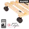 WAGNER design yourself suporte com rodas para plantas GH0646 motivo quadrado em madeira 29 x 8 cm 20064601