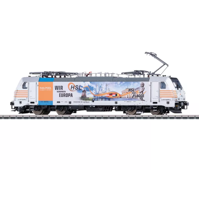 Märklin 38803 H0 locomotiva elétrica BR 186 da HSL Logistik