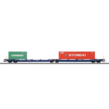 Märklin 47474 Sdggmrss vagão de bolsas duplo H0 escala 1:87 azul-cobalto 393 mm