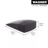 Wagner design yourself EH 5150 batente de porta de chão, zamac e plástico, níquel mate, 45 mm altura 15515011