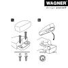 Wagner design yourself EH 5150 batente de porta de chão, zamac e plástico, níquel mate, 45 mm altura 15515011