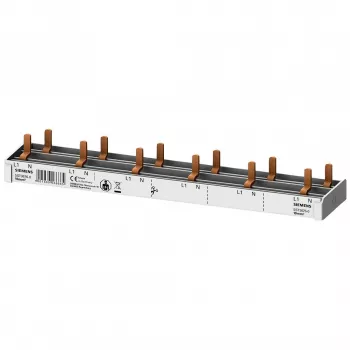 SIEMENS 5ST36760 barramento de pente 10mm² 1P+N 12 módulos, 6 AFDD + 6 componentes