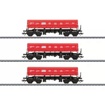 Märklin 48458 H0 conjunto de 3 vagões basculantes laterais Fas da DB Schenker Rail Polska S.A.