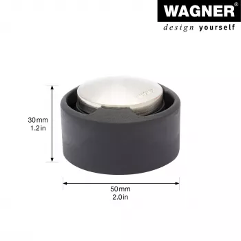 Wagner design yourself EH 5171 batente de porta, zamac com amortecedor de borracha, Ø 5 cm, níquel mate/preto 15517111