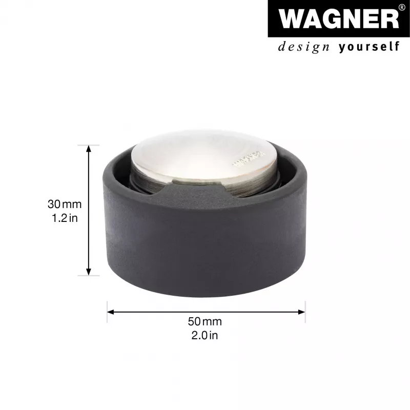 Wagner design yourself EH 5171 batente de porta, zamac com amortecedor de borracha, Ø 5 cm, níquel mate/preto 15517111