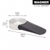 Wagner Design Yourself EH 5116 batente de porta, zamac com amortecedor de borracha, Ø 50 mm, níquel mate 15511611