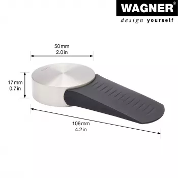 Wagner Design Yourself EH 5116 batente de porta, zamac com amortecedor de borracha, Ø 50 mm, níquel mate 15511611