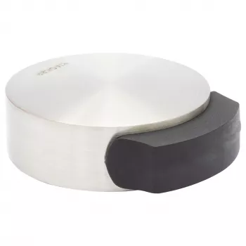 Wagner Design Yourself EH 5111 batente de porta de chão, zamac com anel de borracha, níquel acetinado, 50 mm de diâmetro (15511111)
