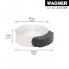 Wagner Design Yourself EH 5111 batente de porta de chão, zamac com anel de borracha, níquel acetinado, 50 mm de diâmetro (15511111)