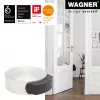 Wagner Design Yourself EH 5111 batente de porta de chão, zamac com anel de borracha, níquel acetinado, 50 mm de diâmetro (15511111)