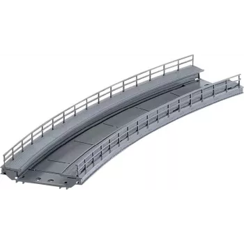 Märklin rampa curva para pilares de ponte H0 escala cinzento 074623