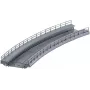 Märklin rampa curva para pilares de ponte H0 escala cinzento 074623