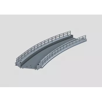 Märklin rampa curva para pilares de ponte H0 escala cinzento 074623