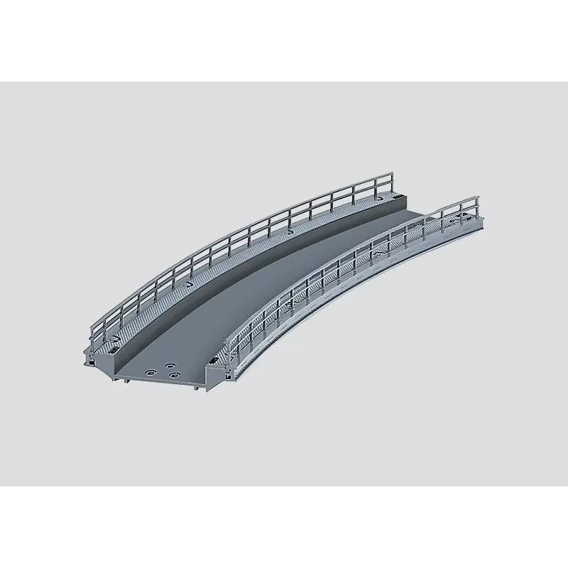 Märklin rampa curva para pilares de ponte H0 escala cinzento 074623