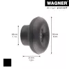 Wagner Design Yourself DOT cabide de bengaleiro GH 0202, 1 gancho, preto 17020221