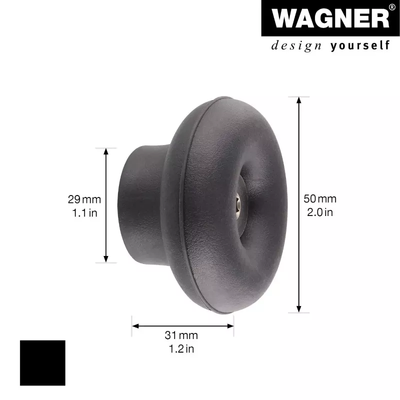 Wagner Design Yourself DOT cabide de bengaleiro GH 0202, 1 gancho, preto 17020221