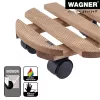 WAGNER Multiroller Country palissandro carrinho redondo para plantas, madeira maciça de palissandro, 300 mm, 100 kg 20018301