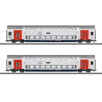 Märklin 043566 H0 conjunto de vagões de dois pisos SNCB M6 2.ª classe