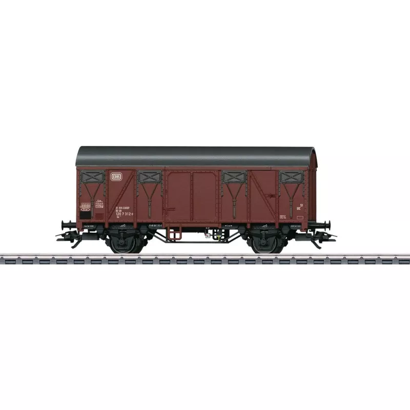 Märklin 44500 H0 vagão de mercadorias coberto com plataforma de travão, DB, época IV