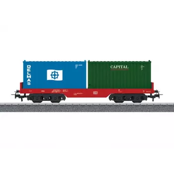 Märklin 44700 H0 vagão de mercadorias coberto de 2 eixos, DB castanho, época III-IV, engates Relex, 115 mm
