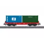 Märklin 44700 H0 vagão de mercadorias coberto de 2 eixos, DB castanho, época III-IV, engates Relex, 115 mm