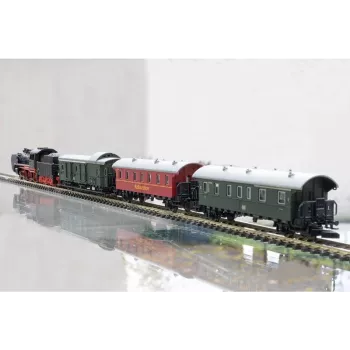 Märklin 81874 escala Z conjunto de início comboio de mercadorias a vapor - BR 89.0, época III, 3 vagões, via oval, analógico DC 081874