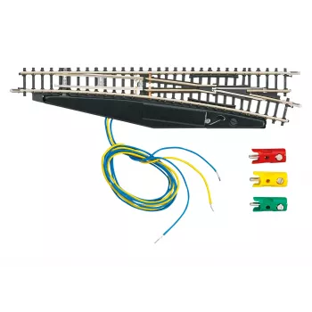 Märklin 8563 agulha elétrica direita, escala Z, Mini-Club, preto/amarelo